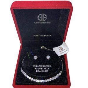 Giani Bernini Bracelet & Earring Set. Sterling Silver and Cubic Zirconia